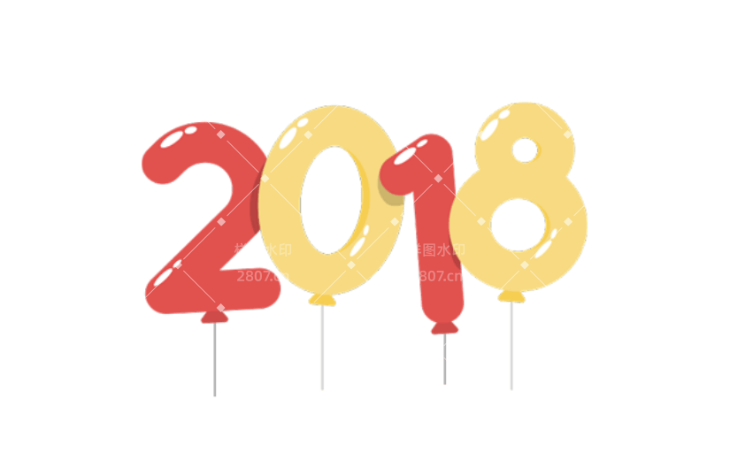 通用新年元旦简约感贴纸