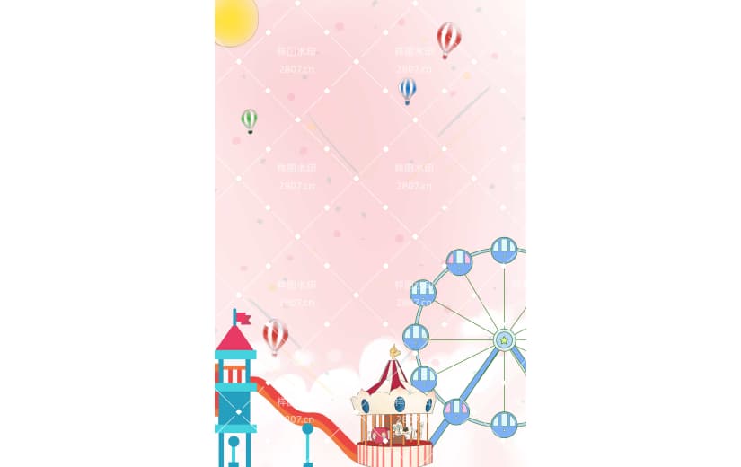 儿童节游乐场背景