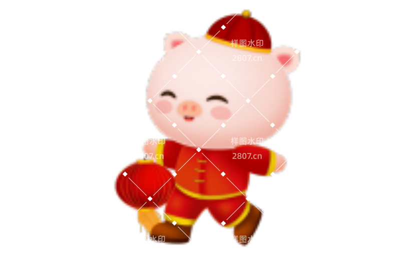 提着灯笼的贺年小猪