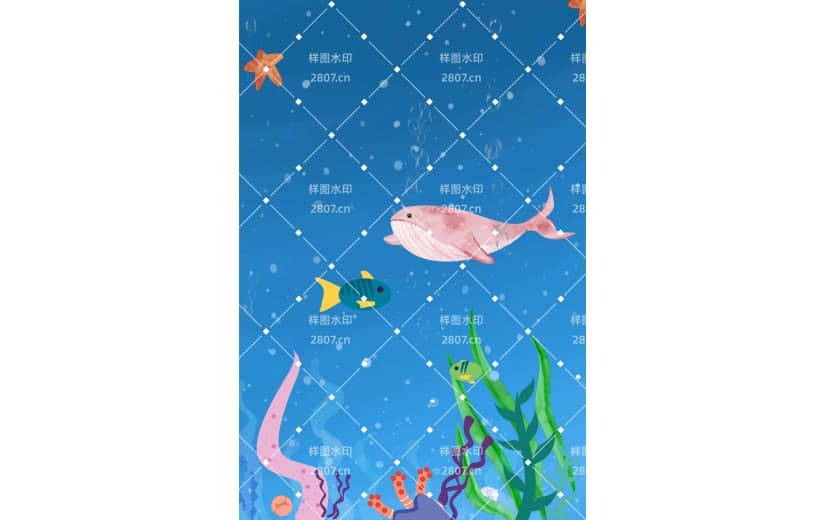 海洋日深海水族背景