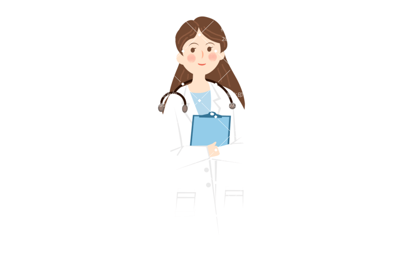 手绘公共医疗妇科医生插画