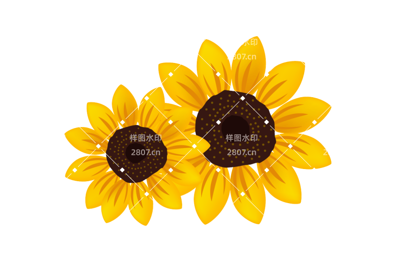 可爱太阳花向日葵花朵元素