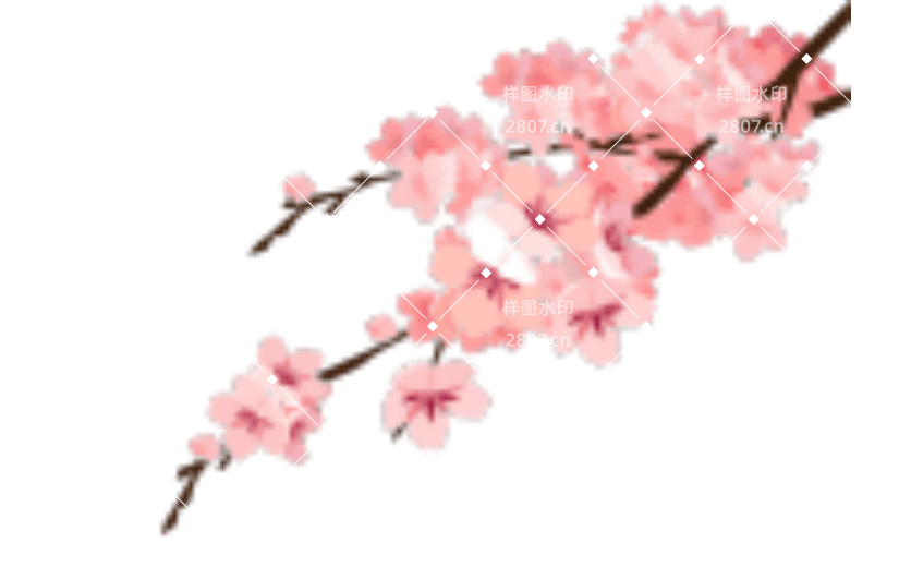 粉色樱花矢量元素