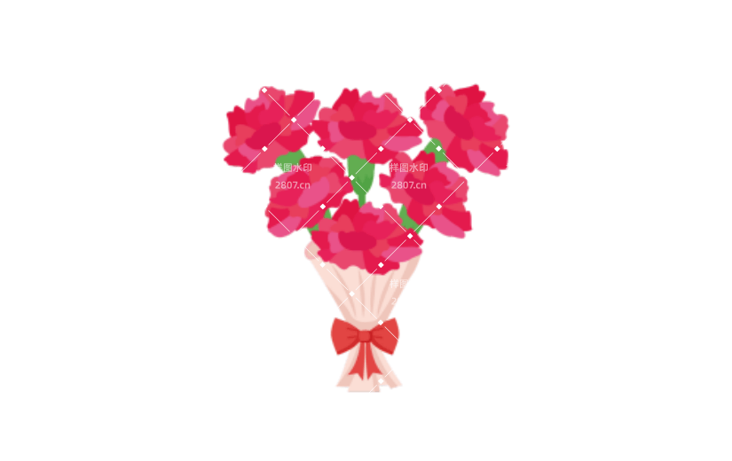 母亲节康乃馨花束矢量元素
