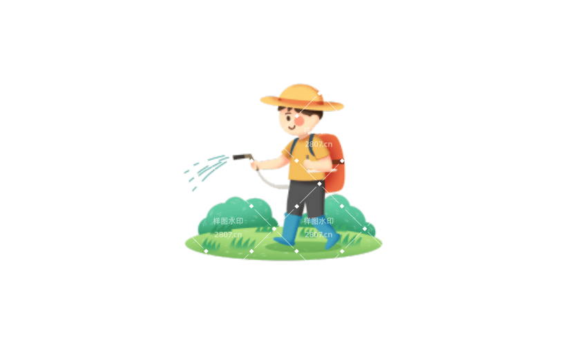 芒种劳动除草元素