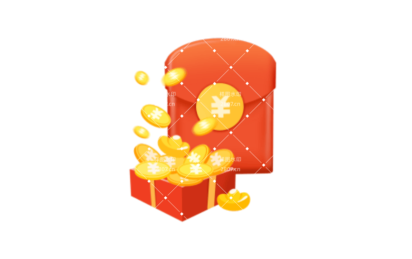 618发红包促销金币金元宝元素