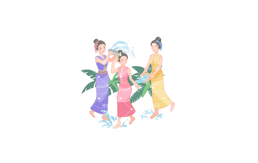 泼水节傣族民族元素