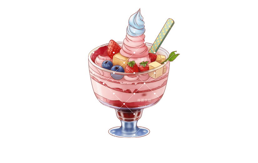 夏天夏日冷饮冰饮蓝莓冰淇淋冰凉