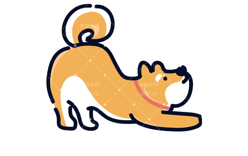 总高质量人物插画-狗狗