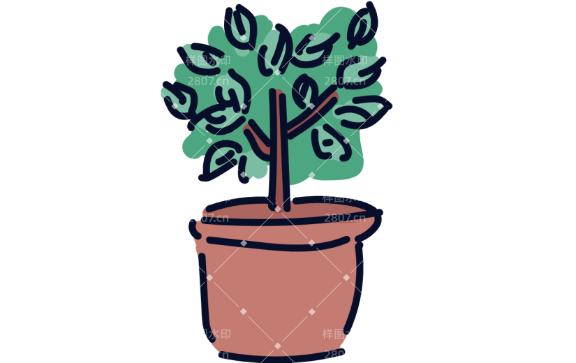 高质量人物插画-植物
