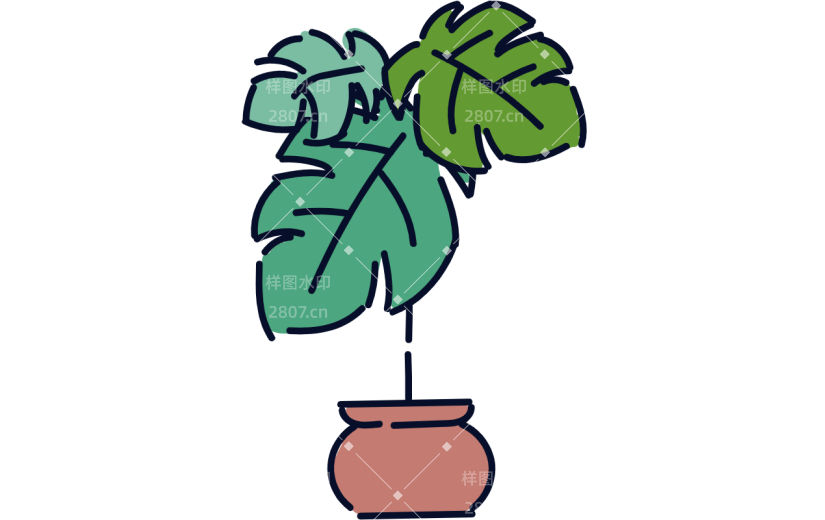 高质量人物插画-植物
