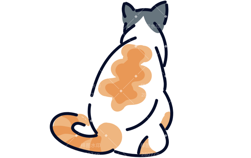 高质量人物插画-猫