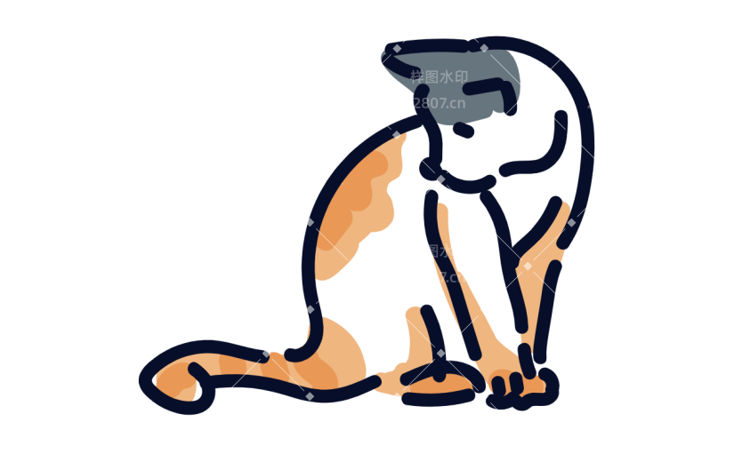 高质量人物插画-猫咪