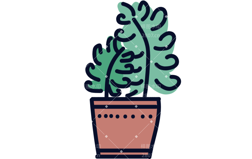 高质量人物插画-植物