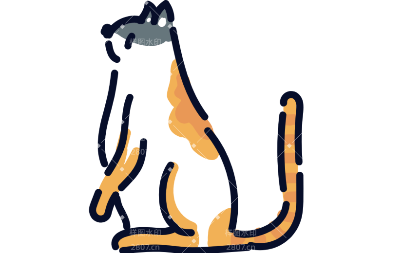 高质量人物插画-猫