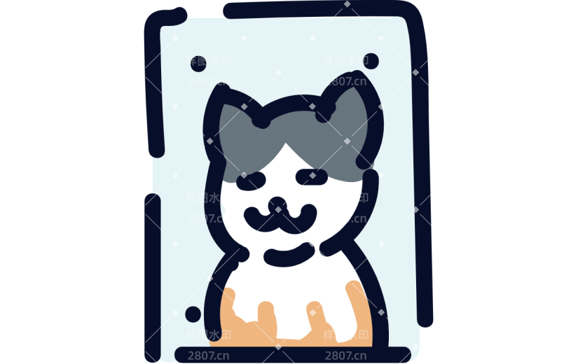 高质量人物插画-猫