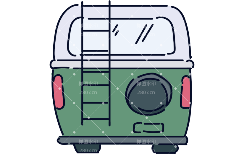 高质量人物插画--汽车