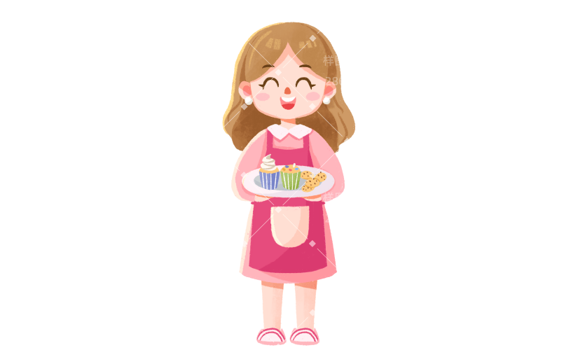 高质量人物插画-零食
