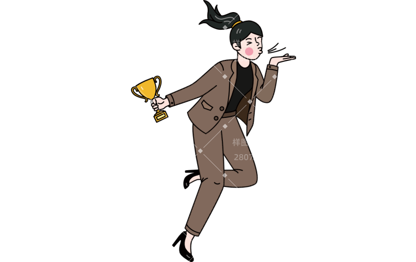 高质量人物插画-女销售