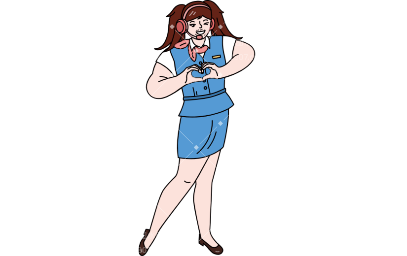 高质量人物插画-客服