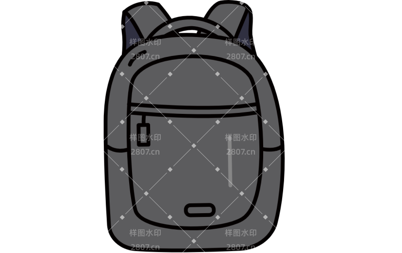 高质量人物插画-书包