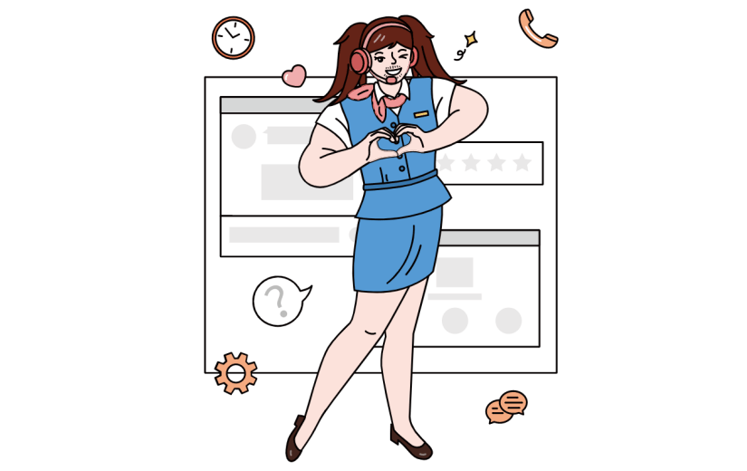 高质量人物插画-客服