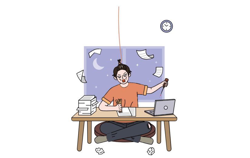 高质量人物插画-资深文案