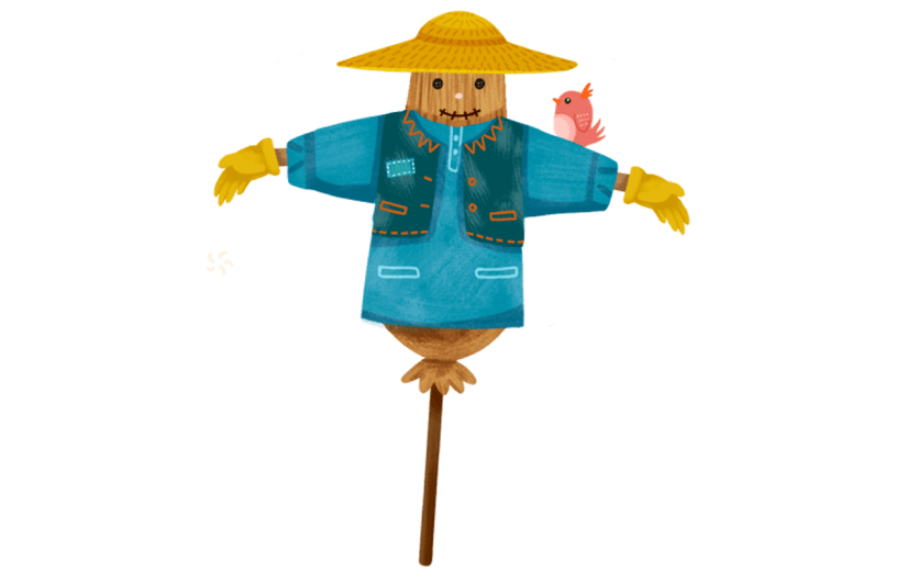 高质量人物插画-稻草人