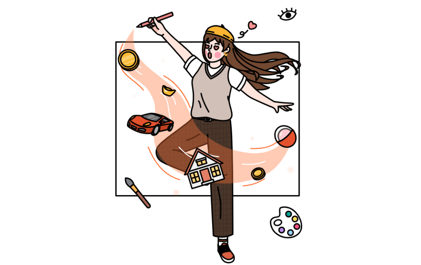 高质量人物插画-插画师