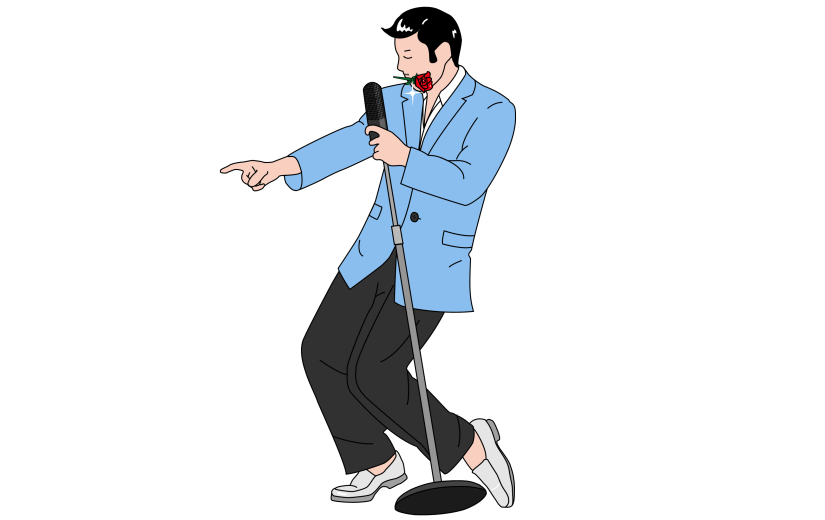 高质量插画-韩式漫画-歌手