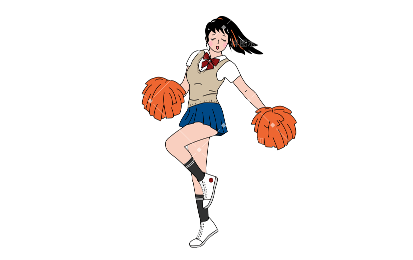 高质量插画-韩式漫画-啦啦队