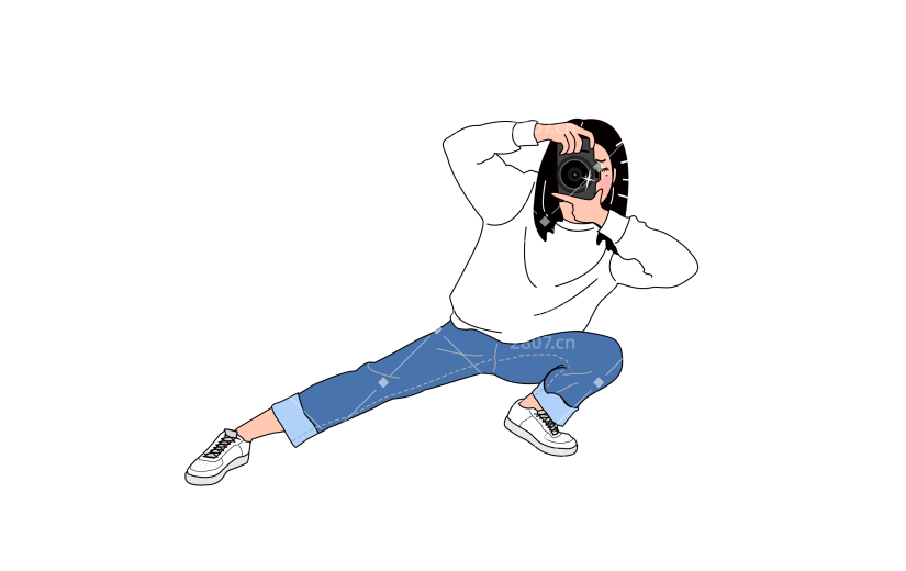 高质量插画-韩式漫画-摄影师