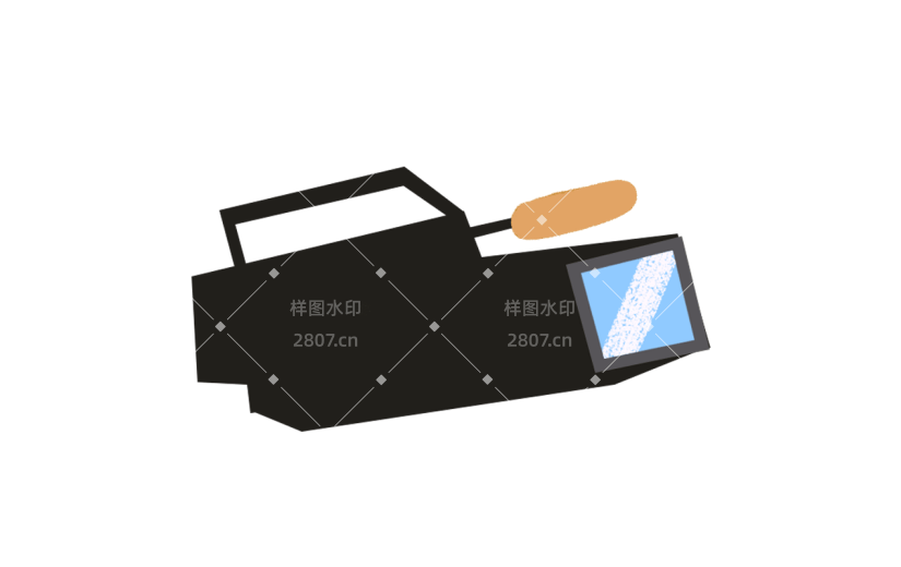 高质量人物插画-摄像机