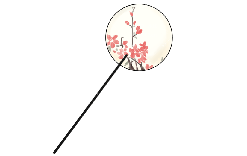 高质量人物插画-扇子