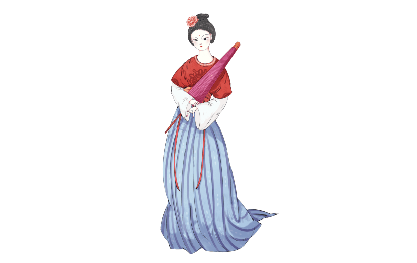 高质量人物插画-仕女图