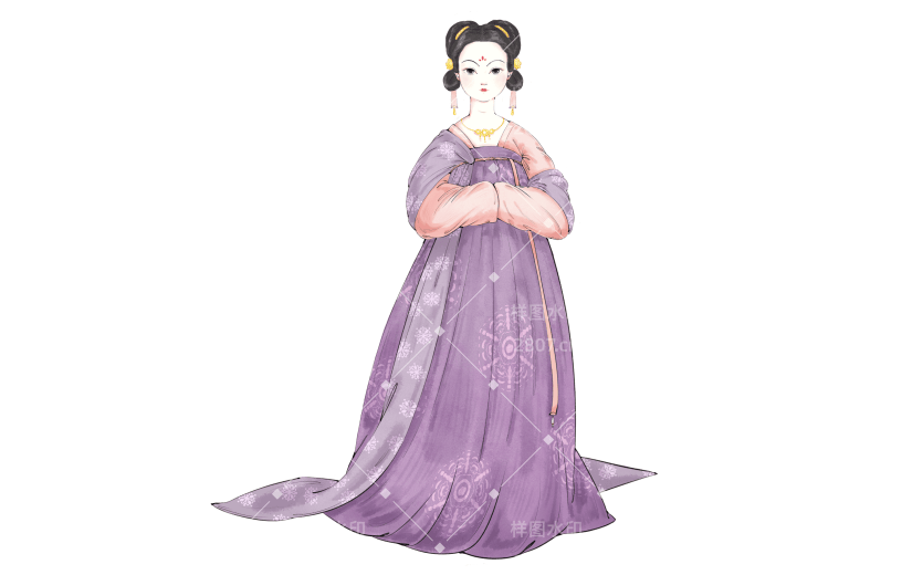 高质量人物插画–仕女图