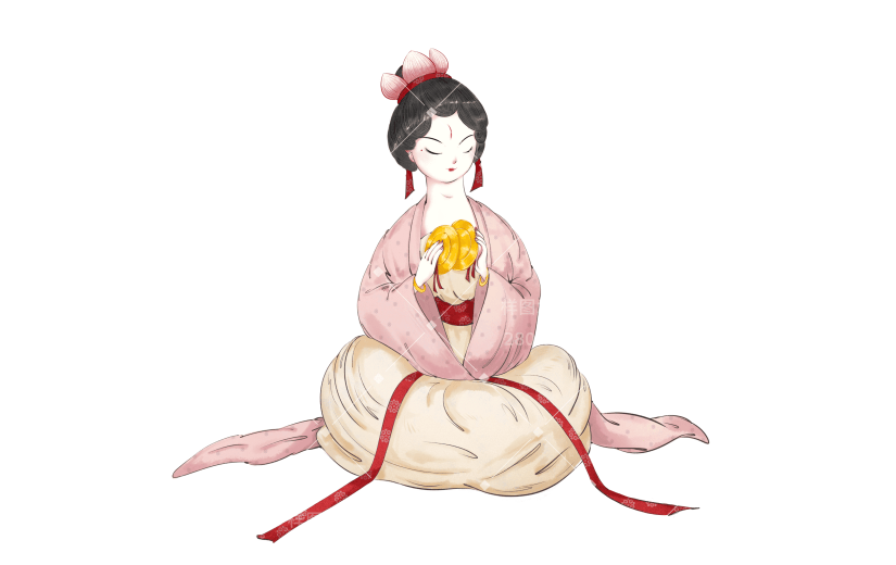 高质量人物插画–仕女图