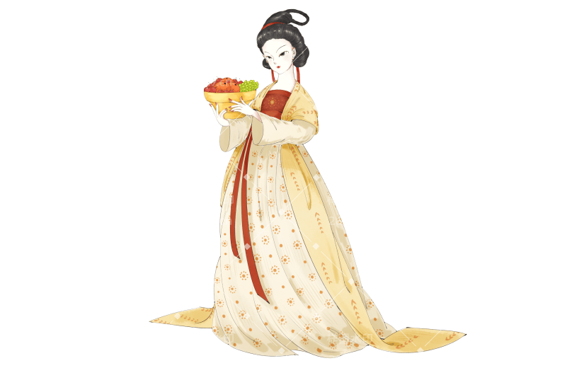 高质量人物插画–仕女图