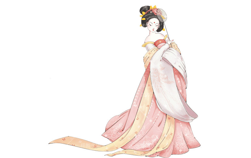 高质量人物插画-仕女图