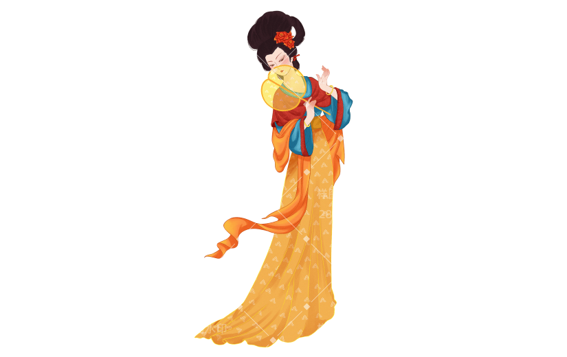 高质量人物插画-美女