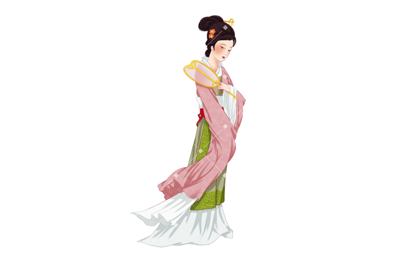 高质量人物插画-美女
