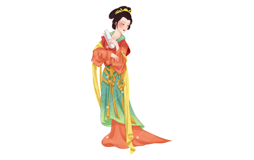 高质量人物插画-美女