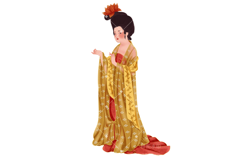 高质量人物插画-古风美女