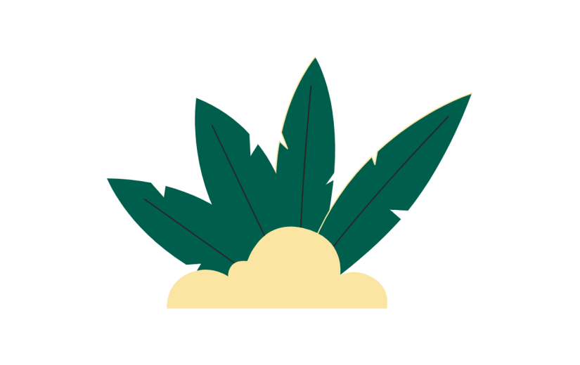 扁平套系素材-植物建筑