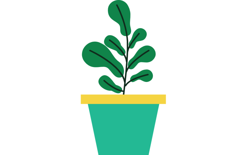 扁平套系素材-植物建筑