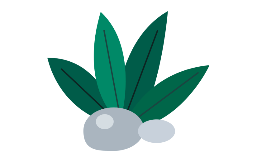 扁平套系素材-植物建筑