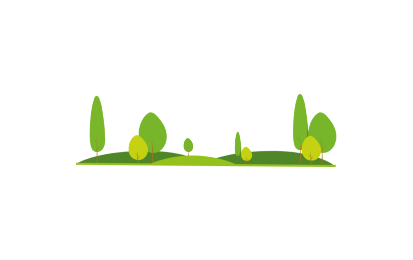 扁平套系素材-植物建筑