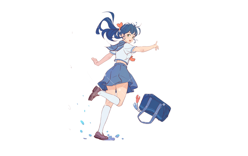 高质量人物插画-少女漫画贴纸