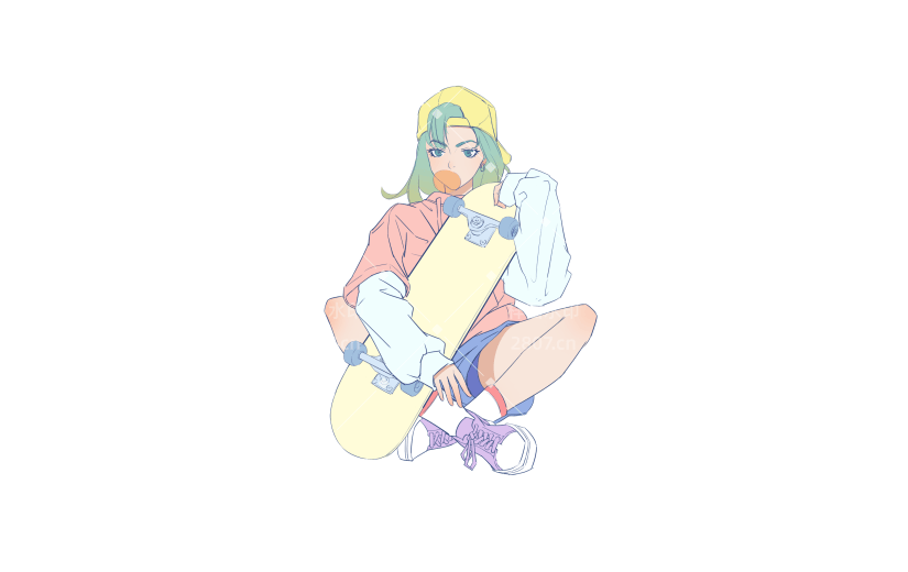 高质量人物插画-少女漫画贴纸