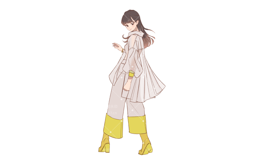 高质量人物插画-少女漫画贴纸